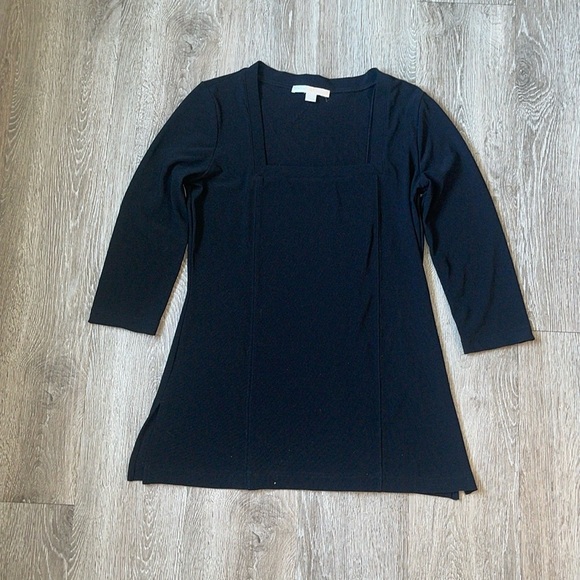 Boston Proper Women’s Split Hem Square Neck Tunic Medium - Picture 1 of 6